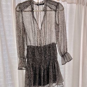 Zara mini leopard dress